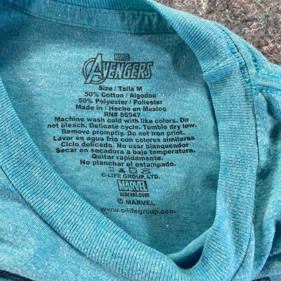 Marvel Avengers Captain America Mens Blue Short Sleeve T-Shirt Size M - Picture 4 of 8